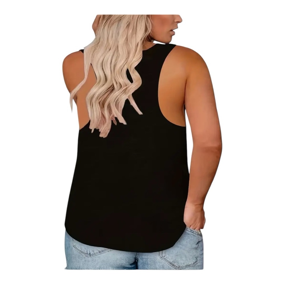 Boutique Women’s Size XXL Black Graphic Tank Top - Picture 2 of 12